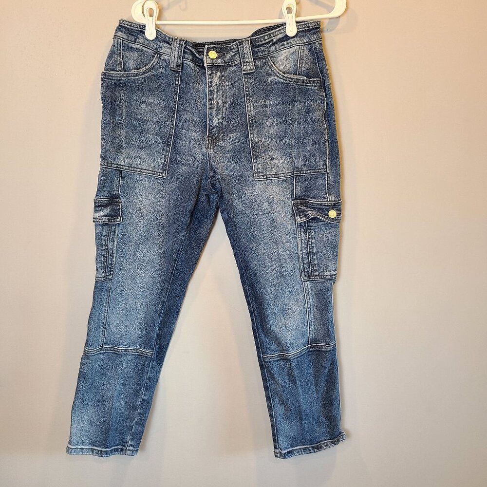 KanCan Avery Straight Leg Cargo Jeans Womens 13 30